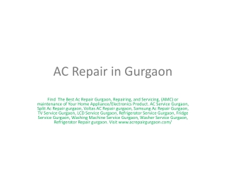 AC Repair gurgaon