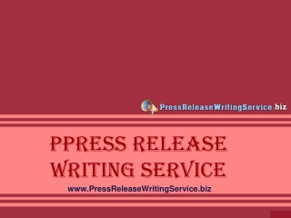 Press Release Writing Service