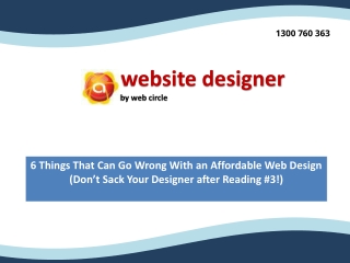 6 Things That Can Go Wrong With an Affordable Web Design