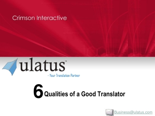 Qualities Of A Good Translator