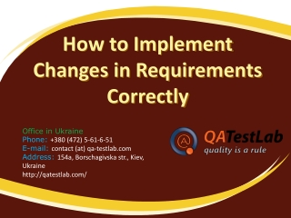 How to Implement Changes in Requirements Correctly