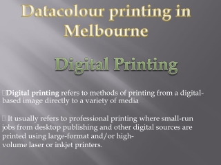 Digital Printing with Datacolour