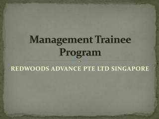 Redwoods Advance - Management Trainee Program