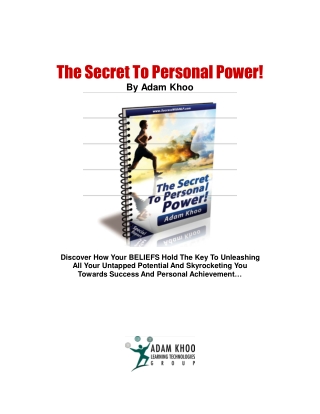 Adam Khoo - The Secret of Personal Success
