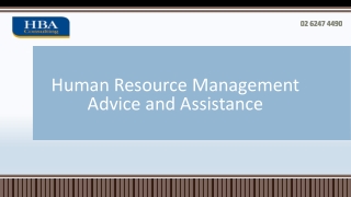 Human Resource Management Advice and Assistance