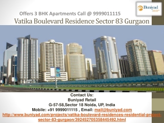 Vatika Boulevard Residence Gurgaon