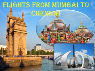 Get Flights from Mumbai to Chennai