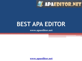 APA Editor