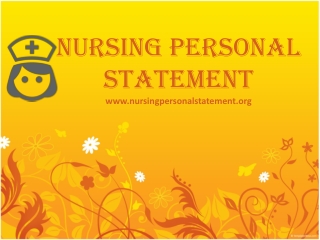 Nursing Personal Statement
