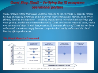 Guest Blog: IDaaS – Verifying the ID ecosystem operational p