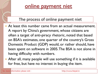 Knowledge related online payment niet