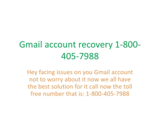 Gmail support toll free number 1-800-405-7988 |Gmail Help|