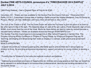 Dunbar FINE ARTS COUNCIL announces it's "FIRECRACKER 2014