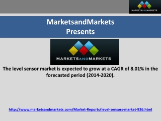Level Sensor Market worth $4.8 Billion by 2020