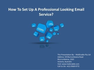 How To Set Up A Professional Looking Email Service