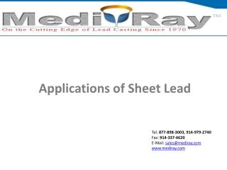 Applications of sheet lead - MedirayTM