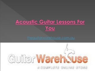 Acoustic Guitar: Lessons For You