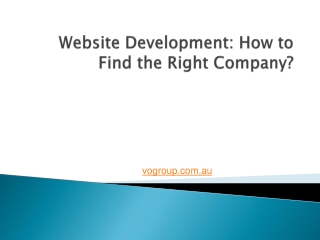 Website Development: How to Find the Right Company?