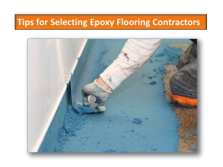 Tips for Selecting Epoxy Flooring Contractors