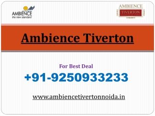 Ambience Tiverton | Ambience Tiverton Sector 50 Noida