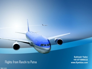 Flights from Ranchi to Patna