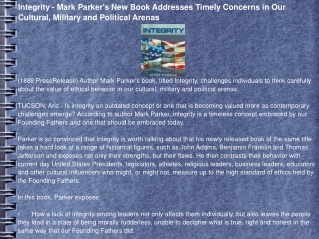 Integrity - Mark Parker's New Book Addresses