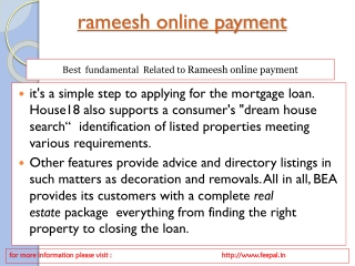 online payment services of rameesh online payment
