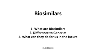 Biosimilars