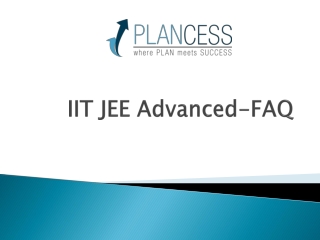 IIT JEE Advanced FAQ