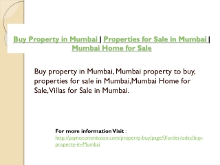 Buy Property in Mumbai | Properties for Sale in Mumbai | Mum
