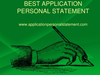 Application Personal Statement