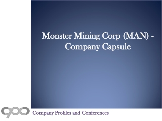 Monster Mining Corp (MAN) - Company Capsule