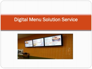 digital menu service