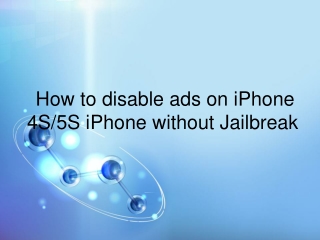 How to turn off apps ads on ios device without jailbreak?