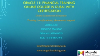 Oracle 11i Financial Training Online Course in dubai