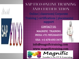 SAP FICO ONLINE TRAINING AND CERTIFICATION
