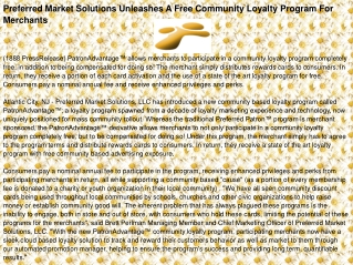 Preferred Market Solutions Unleashes A Free Community