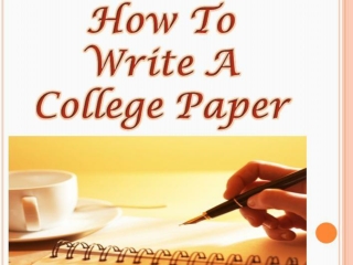How to write a college paper