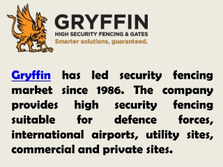 Best Security Fencing by Gryffin