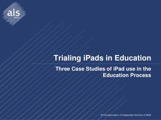 Trialing iPads in Education