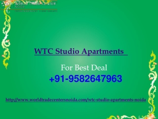 WTC Studio Noida | WTC Studio Apartments Noida