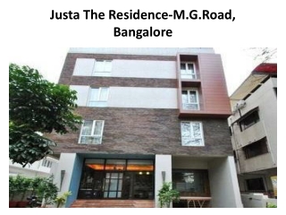 Book Justa The Residence-M.G.Road in Bangalore