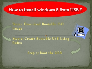 how to install windows 8 from USB