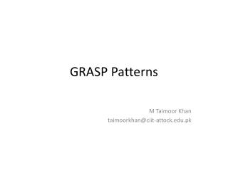 GRASP Patterns