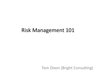 Risk Management 101