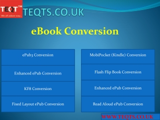 Outsource eBOOK CONVERSION with TEQTS