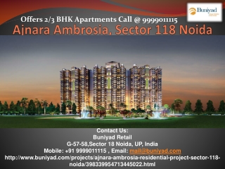 Ajnara Ambrosia – lavish 2/3 BHK flats at Rs 47.41 Lacs