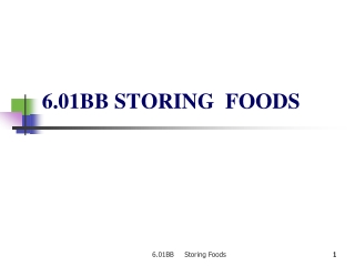 6.01BB STORING FOODS