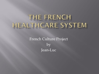 The French Healthcare System