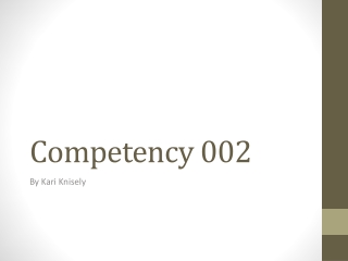 Competency 002